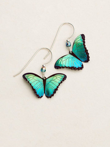 Holly Yashi Green Flash Bella Butterfly Earrings