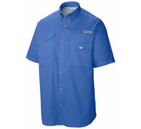 Columbia Men's PFG Bonehead S/S Shirt/Vivid Blue