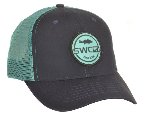 Skinny Water Culture No Brainer Redfish Trucker/Navy-Seafoam
