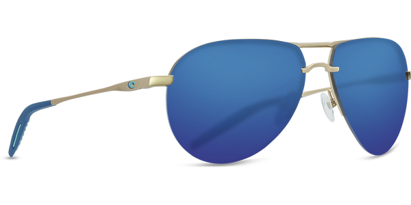 Costa Del Mar Helo Sunglasses - Matte Champagne+Deep Blue/Turquoise/Green Mirror 580P