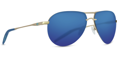 Costa Del Mar Helo Sunglasses - Matte Champagne+Deep Blue/Turquoise/Green Mirror 580P