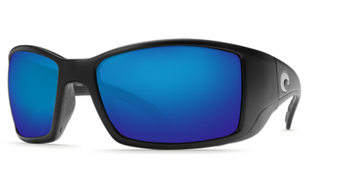 Costa Del Mar Blackfin Sunglasses - Matte Black/Blue Mirror 580G