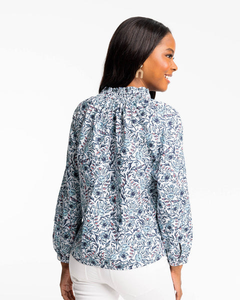 Southern Tide Aubree Fleur Printed Top