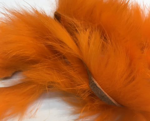 Hareline - Rabbit Strip - FL Orange