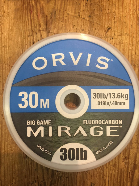 Orvis Mirage Big Game Tippet Material Fluorocarbon- 30M Large Diameter Spool