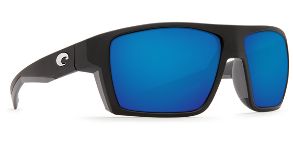 Costa Del Mar Bloke Sunglasses - Matte Black-Matte Gray/Blue Mirror 580G