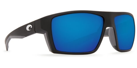 Costa Del Mar Bloke Sunglasses - Matte Black-Matte Gray/Blue Mirror 580G