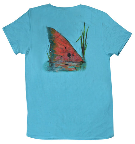 ATC Red Fish Tail SS Shirt/Scuba Blue
