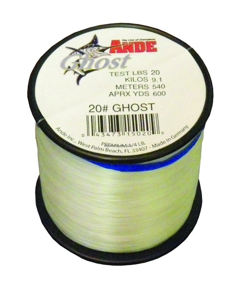 Ande Ghost Fishing Line Mono 20lb-Sold by the yard - Andy Thornal Company