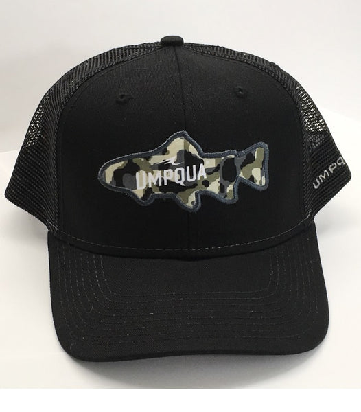 Umpqua Camo Fish Logo Trucker Cap