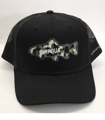 Umpqua Camo Fish Logo Trucker Cap