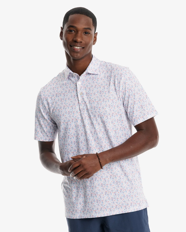 Southern Tide Men's Driver Bowen Performance Polo / Classic White