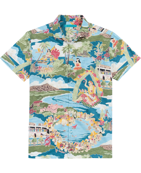 Tori Richard Boat Day S/S Shirt / Lagoon