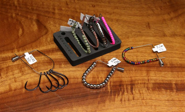 Hareline Feed-A-Bead 5 Pack with Holder