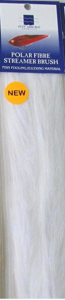 Polar Fiber Streamer Brush/White - 1.5"
