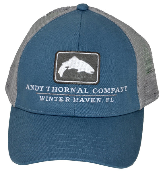 Simms Trout Trucker Hat w/Patch/Blue Stream