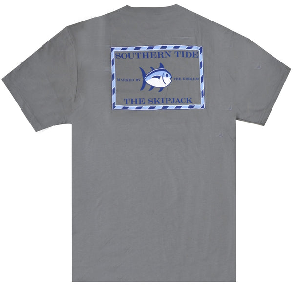 Southern Tide Men's Original Skipjack SS Shirt/Steel Grey