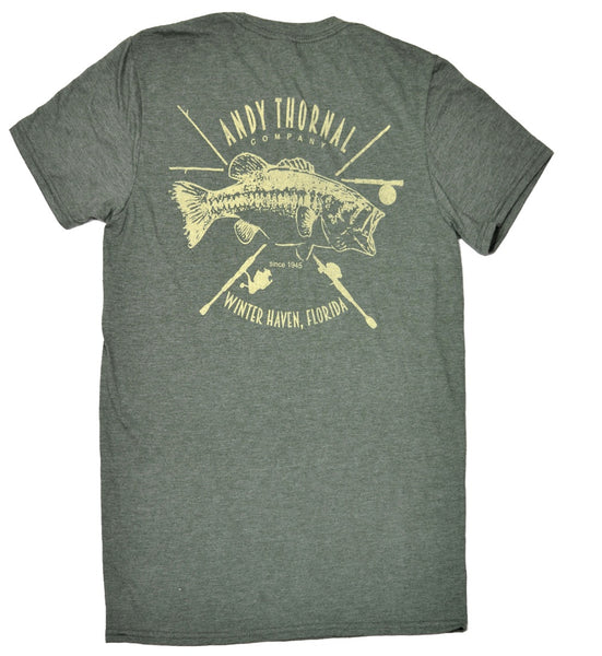 ATC SS Crossed Rods - Bass T-Shirt/Military Green