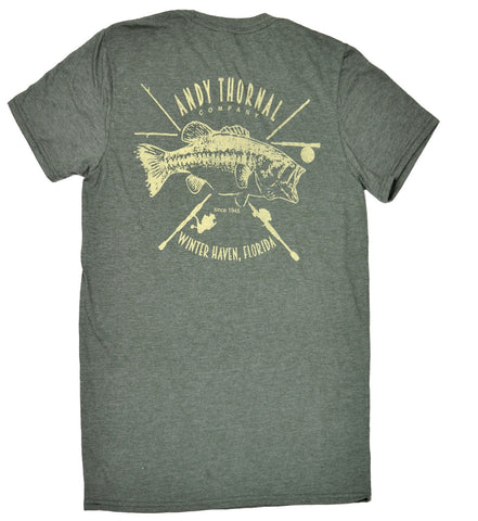 ATC SS Crossed Rods - Bass T-Shirt/Military Green