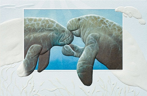 Pumpernickel Press Greeting Card - Manatee Friends