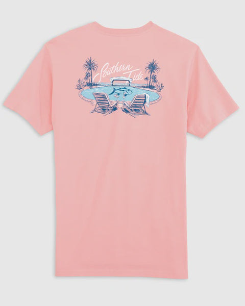 Southern Tide SS Cocktails And Cabanas Tee Shirt