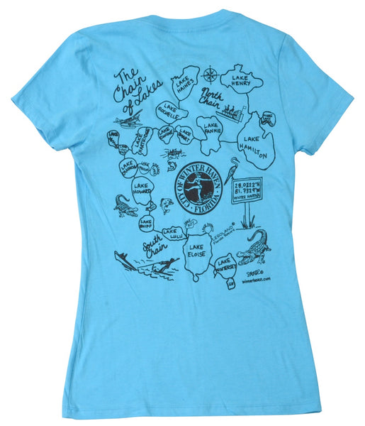 Winter Haven Apparel Chain Of Lakes Blue T Shirt