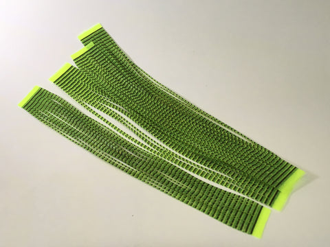 Grizzly Flutter Legs Black Barred Clear Chartreuse