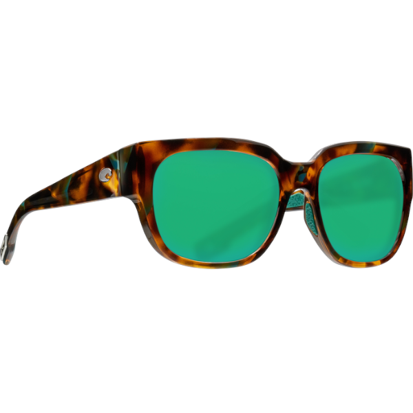 Costa Del Mar Waterwoman Sunglasses - Shiny Palm Tortoise/Green Mirror 580P