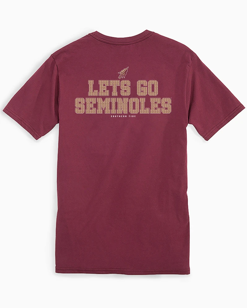 Southern Tide Men's FSU Chant Short Sleeve T-Shirt / Chianti