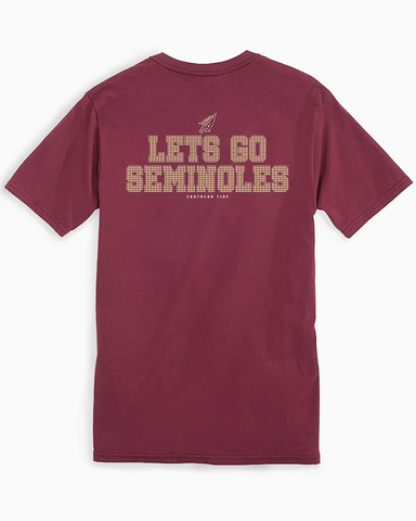 Southern Tide Men's FSU Chant Short Sleeve T-Shirt / Chianti