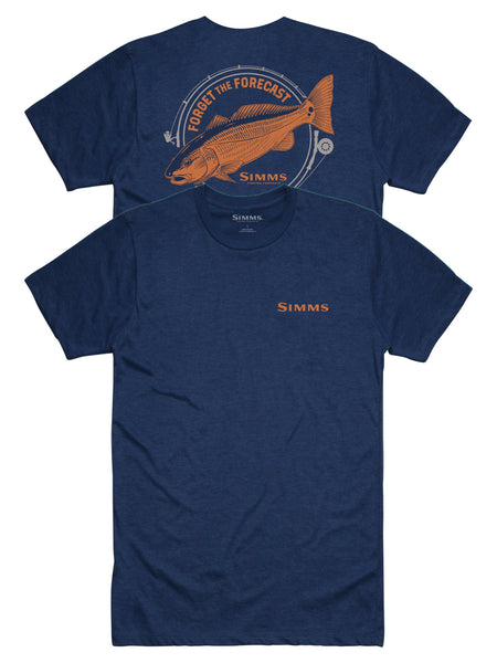 Simms Men's Red ForecastT-Shirt/Navy Heather