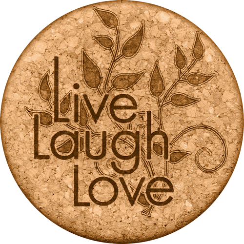 GrafixMat Live, Laugh, Love Coasters