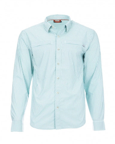 Simms Men's Stone Cold LS Shirt/ Laguna Morada Plaid