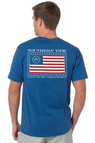 Southern Tide Men's Skipjack Independence Shirt - 3rd Edition/Blue Cove