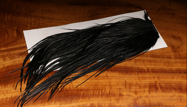 Hareline Dyed Black Saddle Hackle