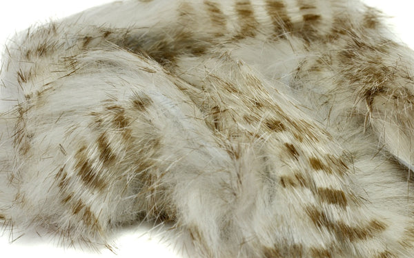 Hareline - Brown Barred Rabbit Strips 1/8" Flesh