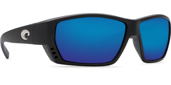 Costa Del Mar Tuna Alley Sunglasses - Matte Black/Blue Mirror 580P