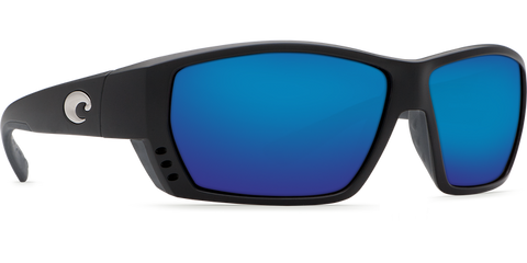 Costa Del Mar Tuna Alley Sunglasses - Matte Black/Blue Mirror 580P