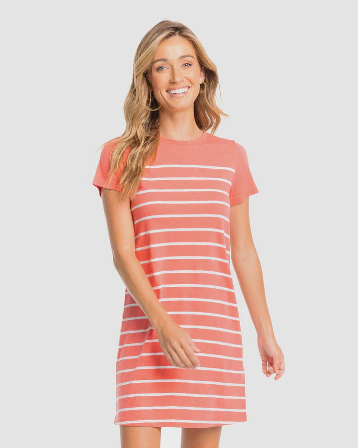 Coral t shirt dress top