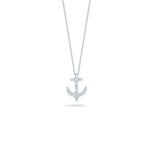 Roberto Coin Diamond Baby Anchor Necklace