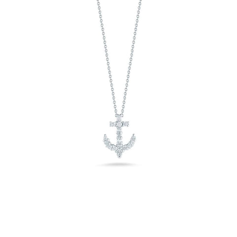 Roberto Coin Diamond Baby Anchor Necklace
