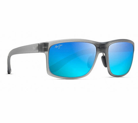 Maui Jim Pokowai Arch Sunglasses - Matte Grey / Blue Hawaii #B439-11M