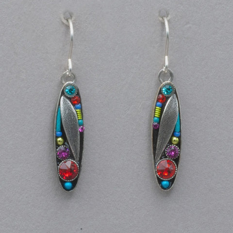 Firefly Botanical Oval MultiColor Earrings