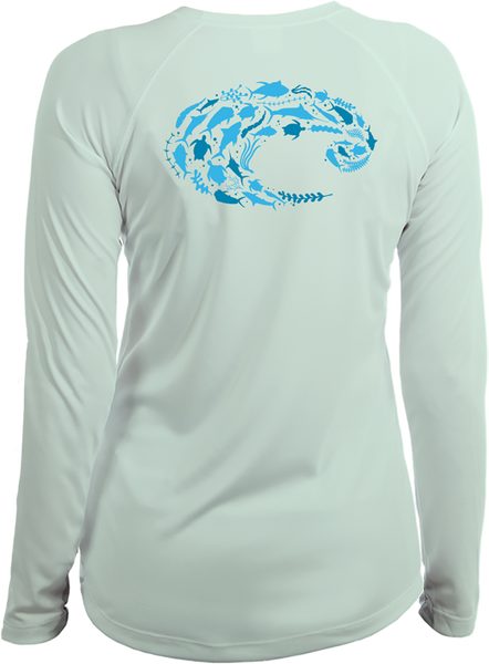 Costa Del Mar Women's Tech Flotilla Performance Long Sleeve Shirt/Mint