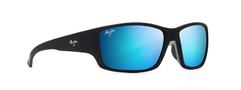 Maui Jim Local Kine Sunglasses - Soft Black/Sea Blue w/ Blue Hawaii