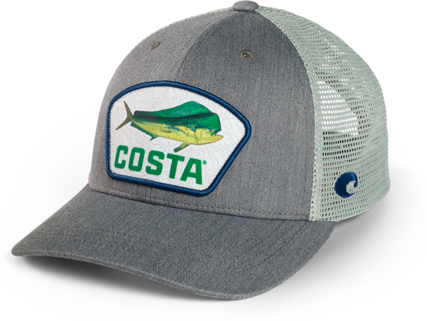 Costa Del Mar Topo Dorado Patch Trucker Hat/Gray