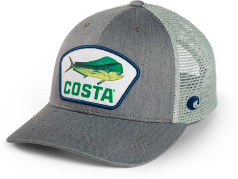 Costa Del Mar Topo Dorado Patch Trucker Hat/Gray