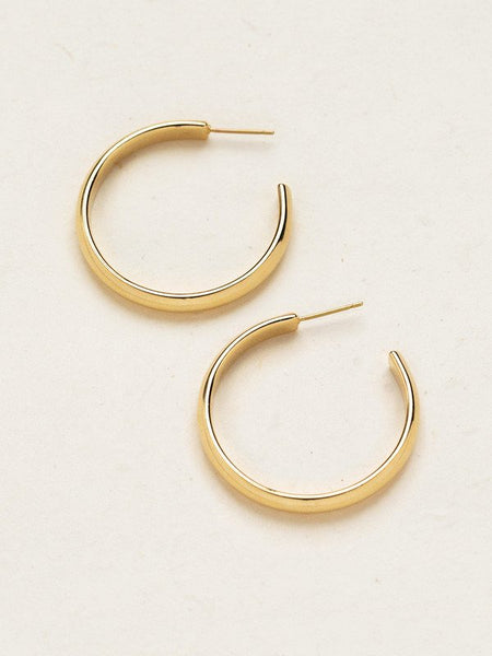 Holly Yashi Gold Cara Medium Hoop Post Earrings
