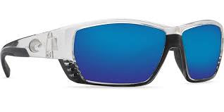 Costa Del Mar Tuna Alley Sunglasses - Crystal/Blue Mirror 580G