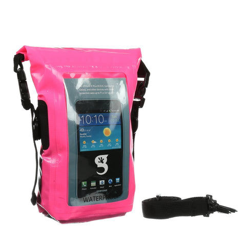 Gecko Brands Waterproof Phone Tote Dry Bag/Pink